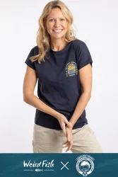 Women's Rivers Angling Trust Graphic T-Shirt in Navy Size: 10 - Navy - Size: 10