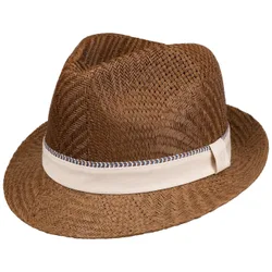 Revik Straw Trilby Hat by - brown - Size: M (56-57 cm)