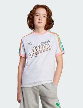 T-shirt 3-Stripes 13-14A Light Grey Heather