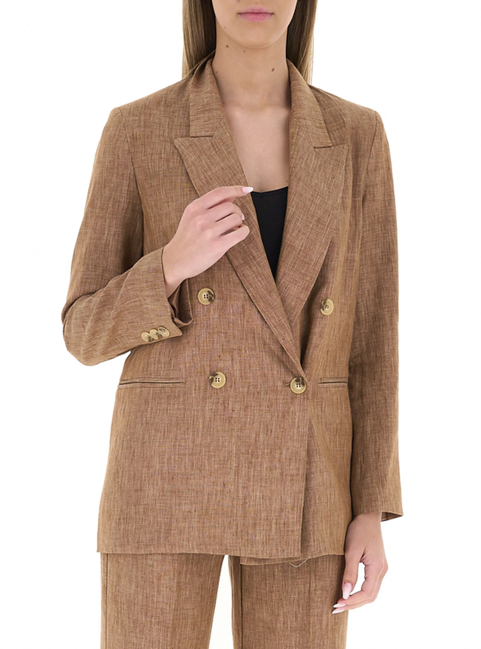 Blazer doppiopetto TABACCO L - VICOLO - FashionsVida