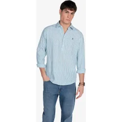 Harper & Neyer - Camisa de lino de hombre de rayas