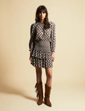 Sfera - Vestido estampado lurex - Sfera - FashionsVida