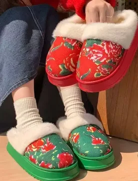 Lovers Plush Warm Cotton Slippers 2025 Winter Women Men Northeastern Cotton Shoes Couple Thick Bottom Soft Home Slippers 36-45 - Aliexpress - FashionsVida