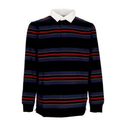 Polo Manica Lunga Uomo L/s Oregon Rugby Shirt Starco Stripe/black