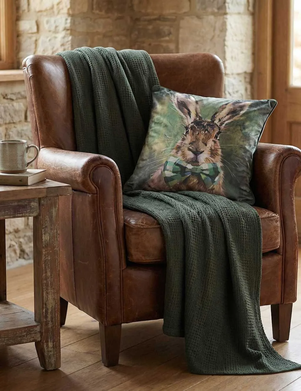 MM Linen Hare Tie Cushion Multi - MM Linen - FashionsVida
