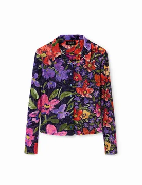 Chemise dévoré fleurs BLUE XS female - Desigual - FashionsVida