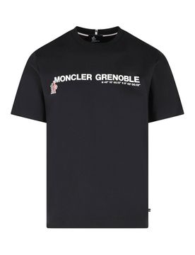 T-shirt in cotone elasticizzato nera