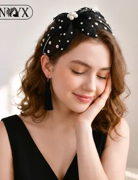 HNYYX Fairy Style Luxury Mesh Flower Headband Sparkling Rhinestone Pearl Bridal Wedding Dress Evening Party Headpiece YXA130 - Aliexpress - FashionsVida