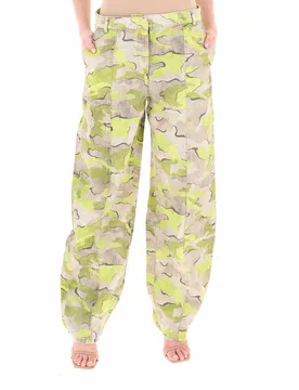 Pantalone cargo VERDE FLUO 42 - PINKO - FashionsVida