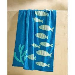 Toalla de playa algodón Peces