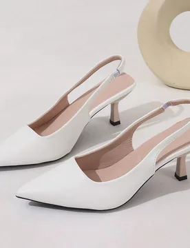 Zapatos de tacón alto para mujer, zapatos versátiles de moda para ir al trabajo, sandalias de estilo francés para el verano - Shein - FashionsVida