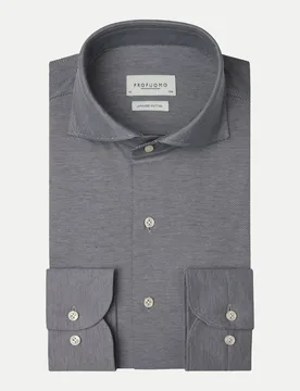 Slim-Fit Hemd mit Cutaway Grau 42 - Profuomo - FashionsVida