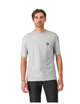 Maglietta A Maniche Corte Innovation Logo Grey Melange - Castelli - FashionsVida