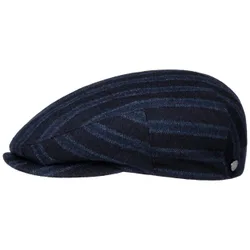Kent Wool Stripes Flat Cap by - navy - Size: M (56-57 cm)
