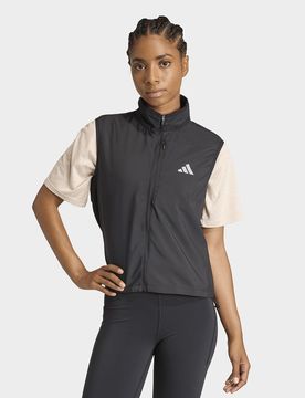 Womens Gilet Da Running Adi365 Essentials - Nero, nero nero Donna taglia M