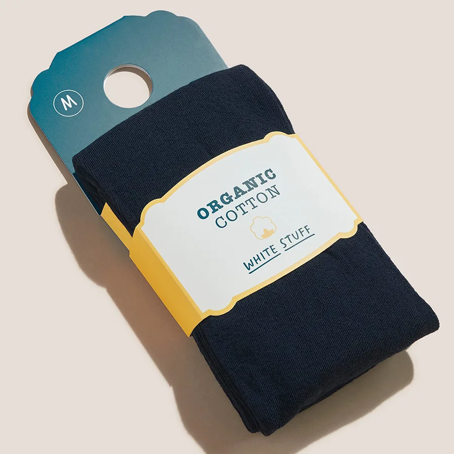 Patty Plain Organic Tights - Dark Navy - White stuff - FashionsVida