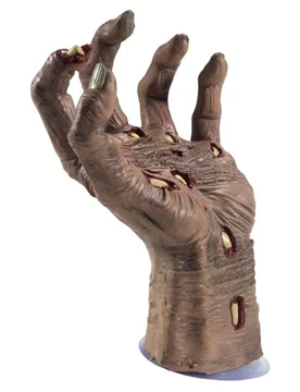 Verweste Zombie-Hand Deko-Figur Halloween-Partydeko braun-beige-rot - RUBIES NL - FashionsVida