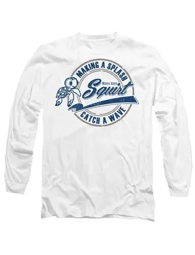 Unisex Finding Nemo Squirt Catch a Wave Long Sleeve T-Shirt, White Size: Medium - White - Size: M - Disney - FashionsVida
