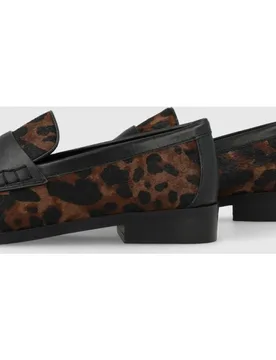 Mocasines de mujer en piel efecto animal print - Lodi - FashionsVida