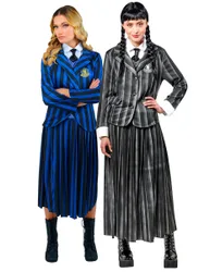 Paarkostüm Enid und Wednesday für Erwachsene