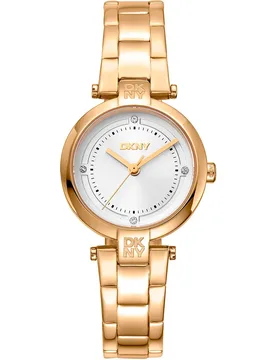 Orologio Da Donna Essential Mini 28 Mm Yellow Gold / Silver Grey / Mineral One Size - DKNY - FashionsVida