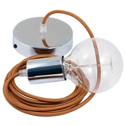 Cables Suspension Luminaire Rm22 2 M Whiskey / Chrome Plated One Size