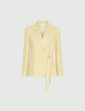 Giacca in satin donna giallo