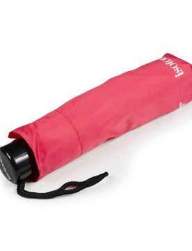 Parapluie recyclé, solide, ouverture/fermeture manuelle (MKP) rose flashy ST adulte