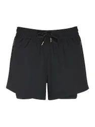 Pantalones cortos de running Eslaire 2 en 1 para mujer negro 40