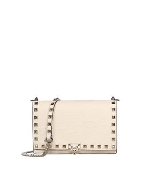 Mini Bag Rockstud Con Catena In Pelle