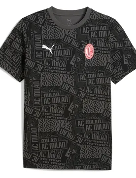 T-shirt à Manches Courtes Ac Milan Football Culture Aop Black / For All Time Red L - Puma - FashionsVida