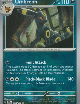 Pokemon SV Prismatic Evolutions 059/131 Umbreon (POKE BALL Pattern Holo) - Pokémon - FashionsVida