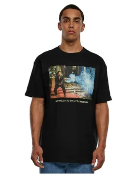 Mister T-shirt à Manches Courtes Scarface Little Friend Oversize Black 2XL - TEE - FashionsVida