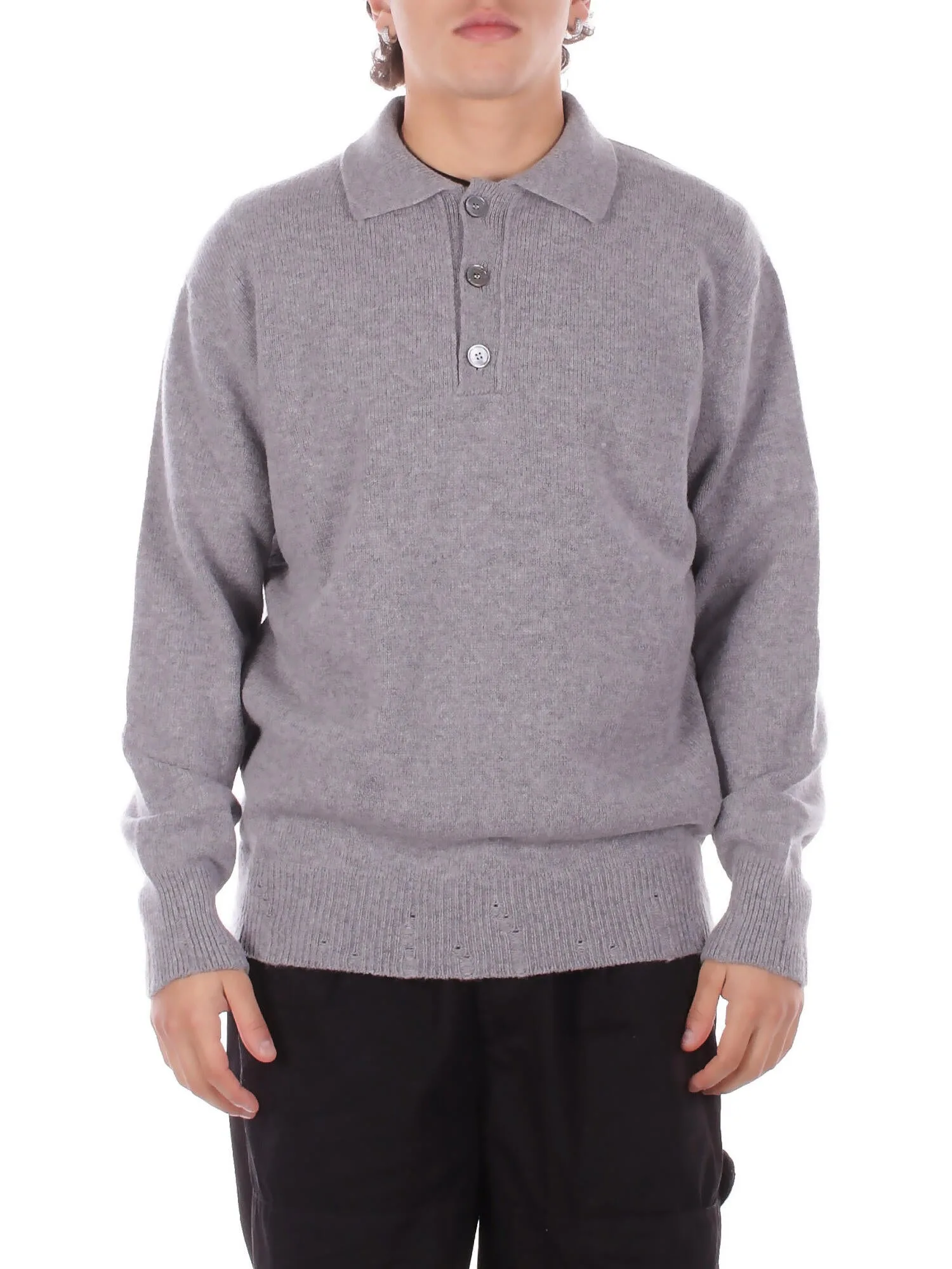 Uomo maglia b9f0032 fu93m knitwear argento - AMARANTO - FashionsVida