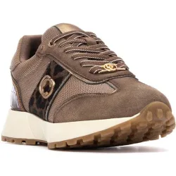 Zapatilla de mujer de piel