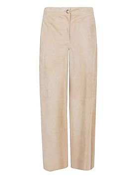 Pantaloni in pelle scamosciata