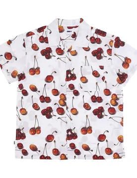Camicia Manica Corta Uomo Bombed Woven White Multi - OBEY - FashionsVida