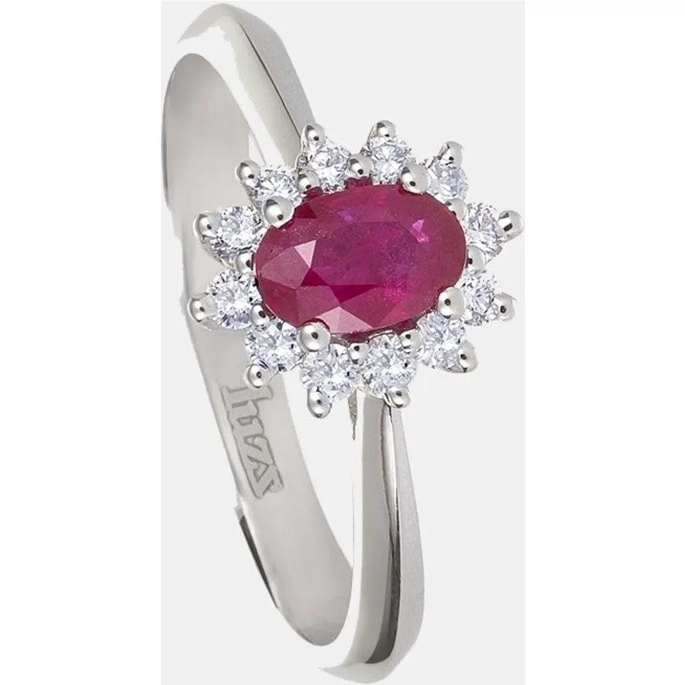 Anillo de oro, diamantes y rubí - El Corte Inglés - FashionsVida