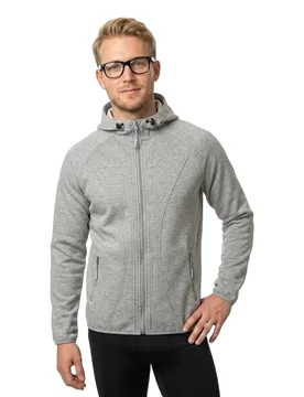 Felpa Con Zip Basilea Light Grey Melange XL - Joma - FashionsVida