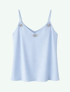Top con spalline donna azzurro - Rinascimento - FashionsVida