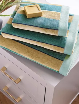 Pure Cotton Oscar Towel Teal Mix - Bedeck of Belfast - FashionsVida