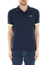 SUN68 Polo in cotone BLU NOTTE L