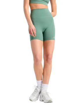 High Waist Short Leggings Script Dark Juniper 318 M - New Balance - FashionsVida