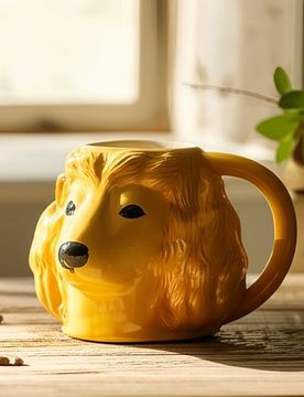 Tazza a forma di cane - giallo