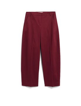 Pantalón Barrel Leg rojo oscuro S