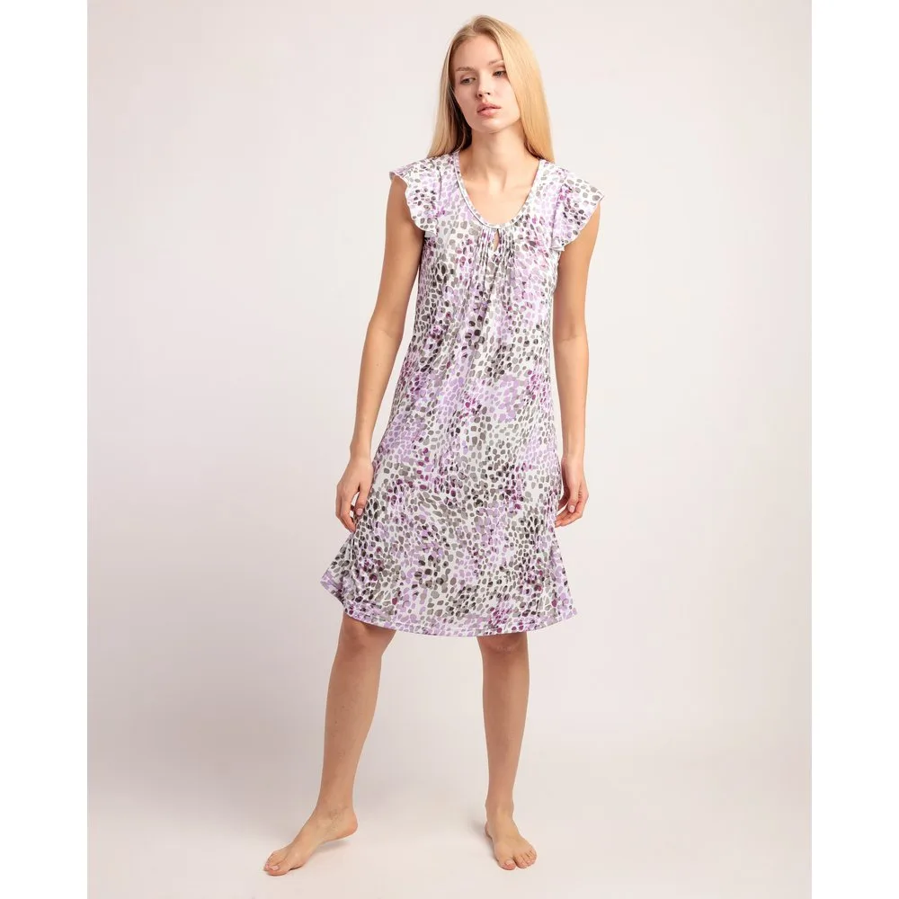 Camisón midi de mujer de punto estampado en color - Admas - FashionsVida
