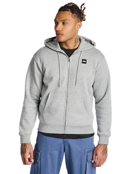 Embroidered Hooded Uomo - Felpe con cappuccio Grigio - Taglia L - Pile di cotone L - LCKR - FashionsVida