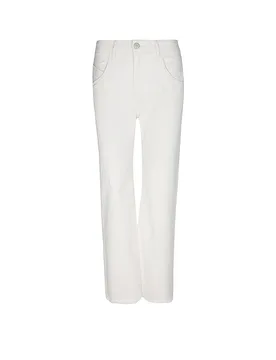 Jeans Flared Fit 7/8 LANI TWIST crema 40/L26 - Opus - FashionsVida