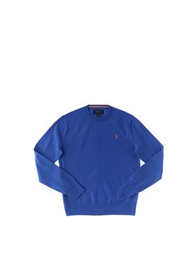 Maglione in cotone POLO BOYS BLU AVIO L