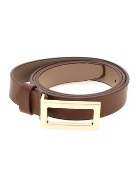 Cintura marrone con fibbia rettangolare WIS 0149 G